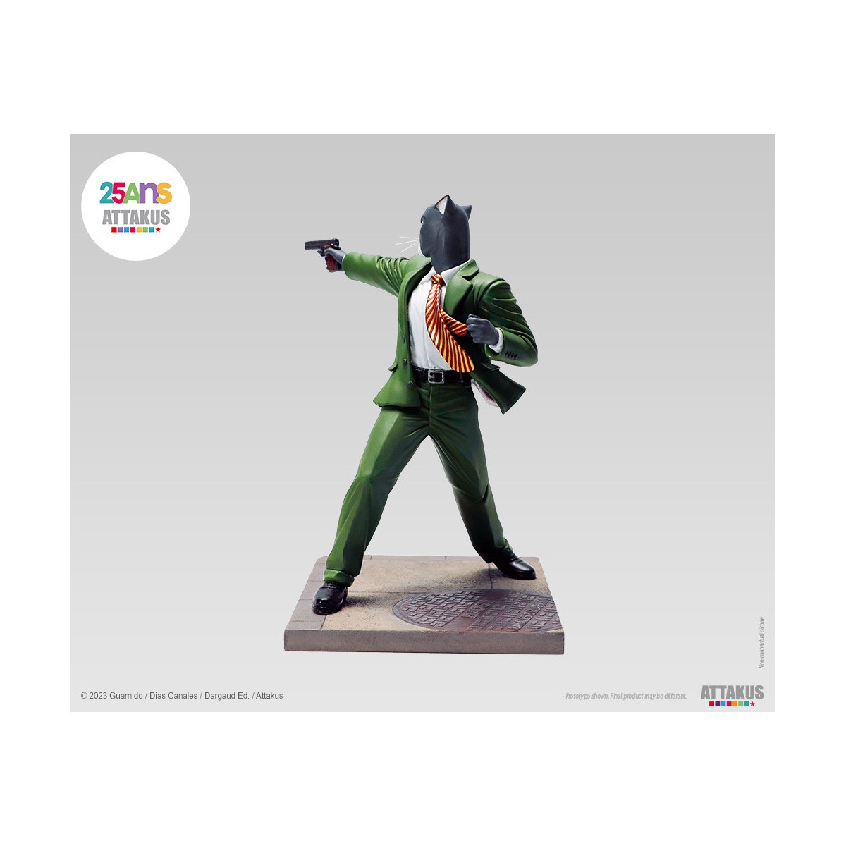 Attakus - ¡John Blacksad listo para disparar! - Estatua de Blacksad