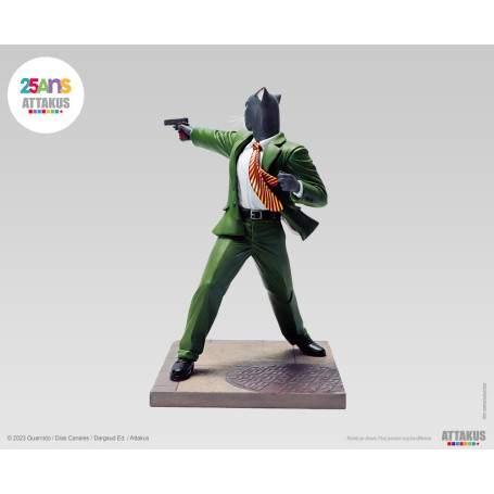 Attakus - ¡John Blacksad listo para disparar! - Estatua de Blacksad