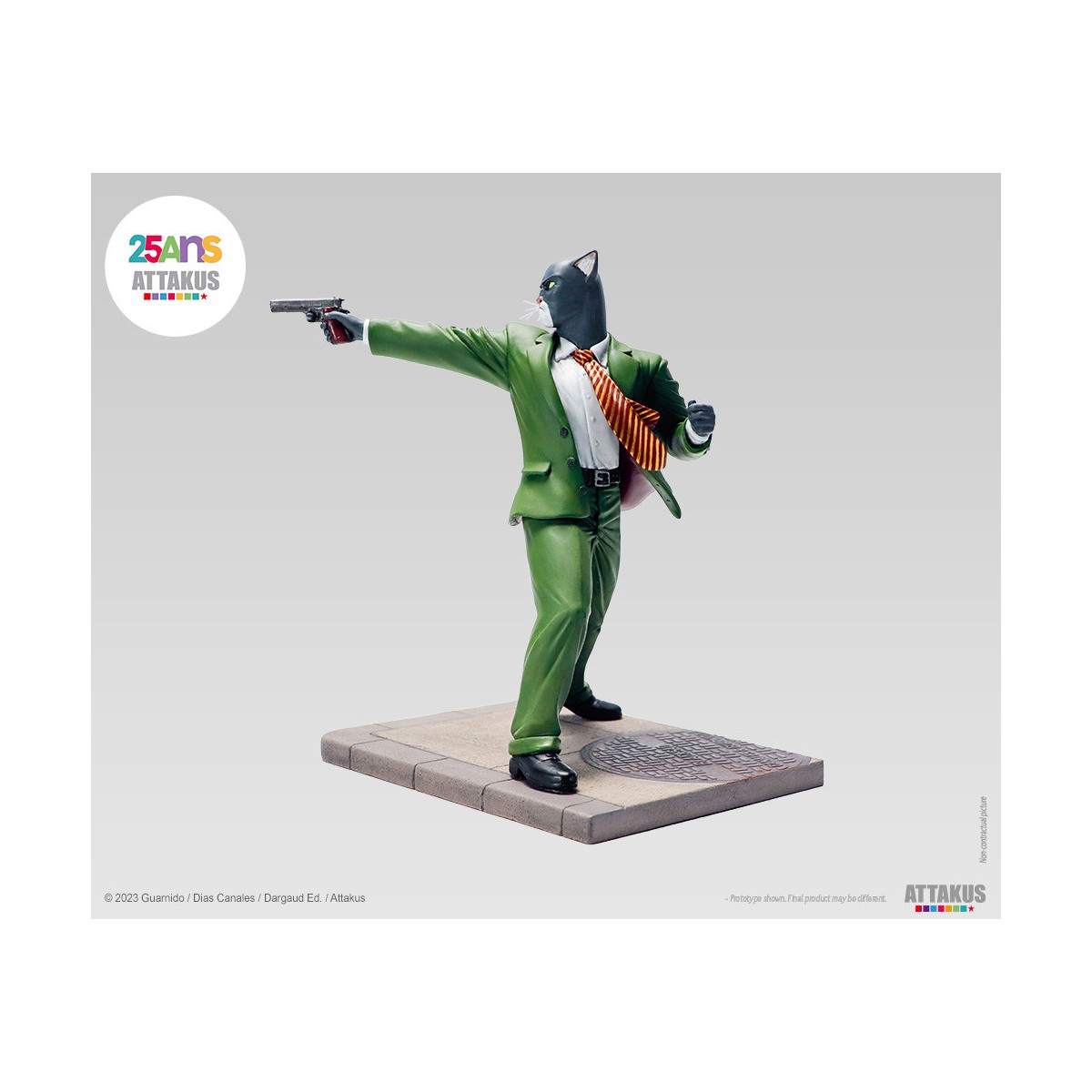Attakus - ¡John Blacksad listo para disparar! - Estatua de Blacksad