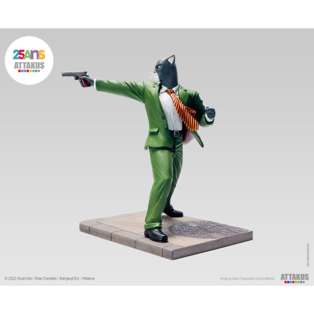 Attakus - ¡John Blacksad listo para disparar! - Estatua de Blacksad