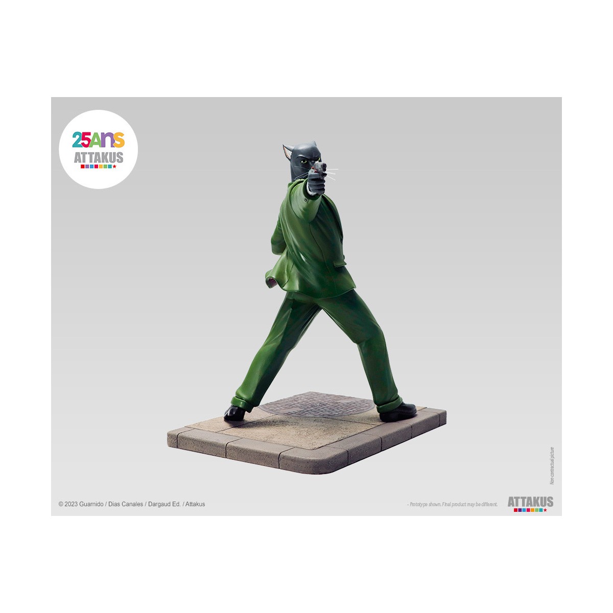 Attakus - ¡John Blacksad listo para disparar! - Estatua de Blacksad