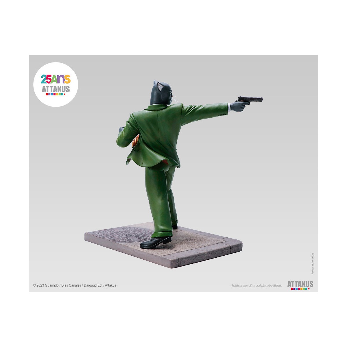 Attakus - ¡John Blacksad listo para disparar! - Estatua de Blacksad