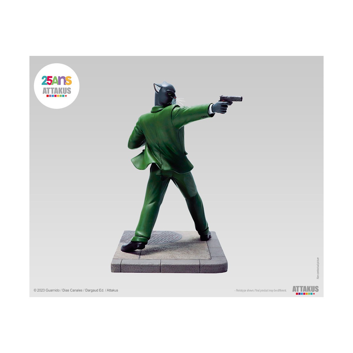 Attakus - ¡John Blacksad listo para disparar! - Estatua de Blacksad