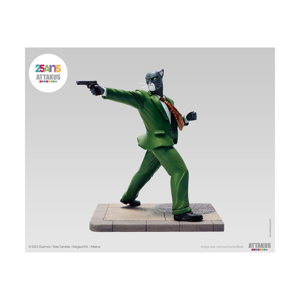 Attakus - ¡John Blacksad listo para disparar! - Estatua de Blacksad