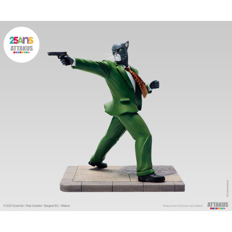 Attakus - ¡John Blacksad listo para disparar! - Estatua de Blacksad
