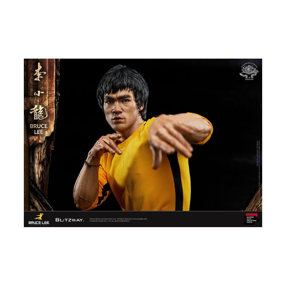 Blitzway - Estatuilla Bruce Lee 1/4 Homenaje 50 Aniversario - El Juego de la Muerte