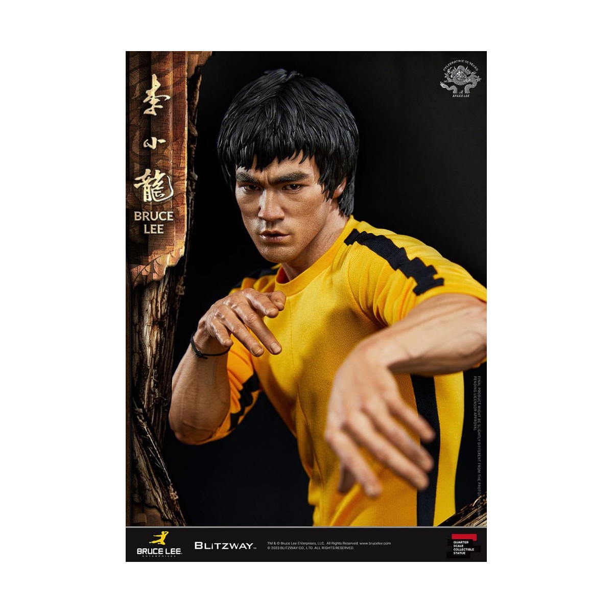 Blitzway - Estatuilla Bruce Lee 1/4 Homenaje 50 Aniversario - El Juego de la Muerte