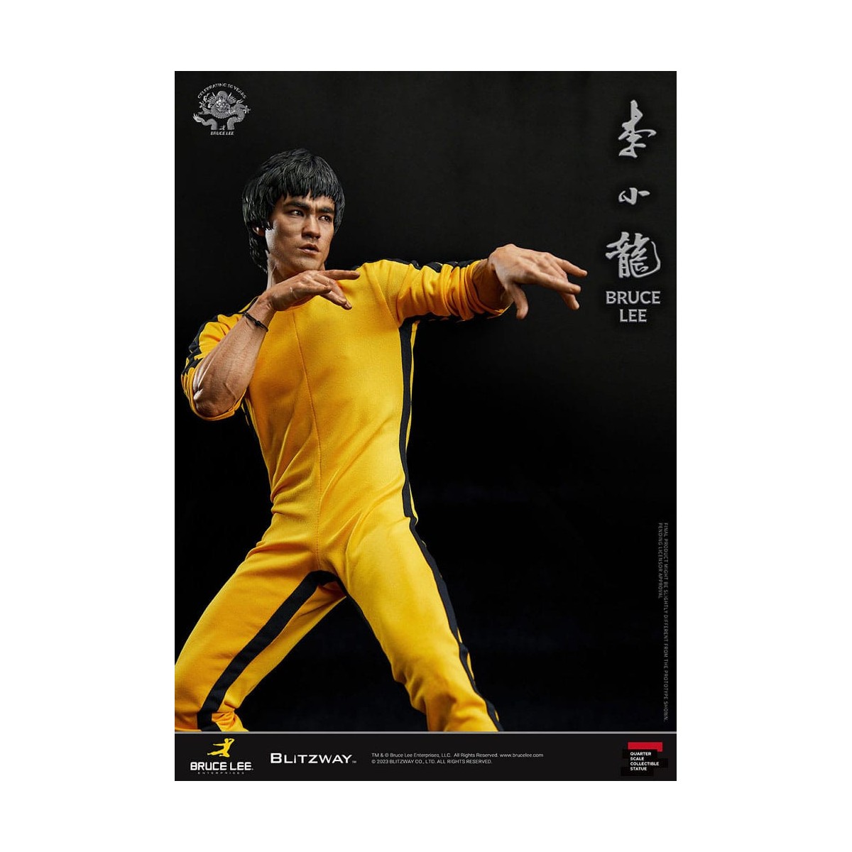 Blitzway - Estatuilla Bruce Lee 1/4 Homenaje 50 Aniversario - El Juego de la Muerte