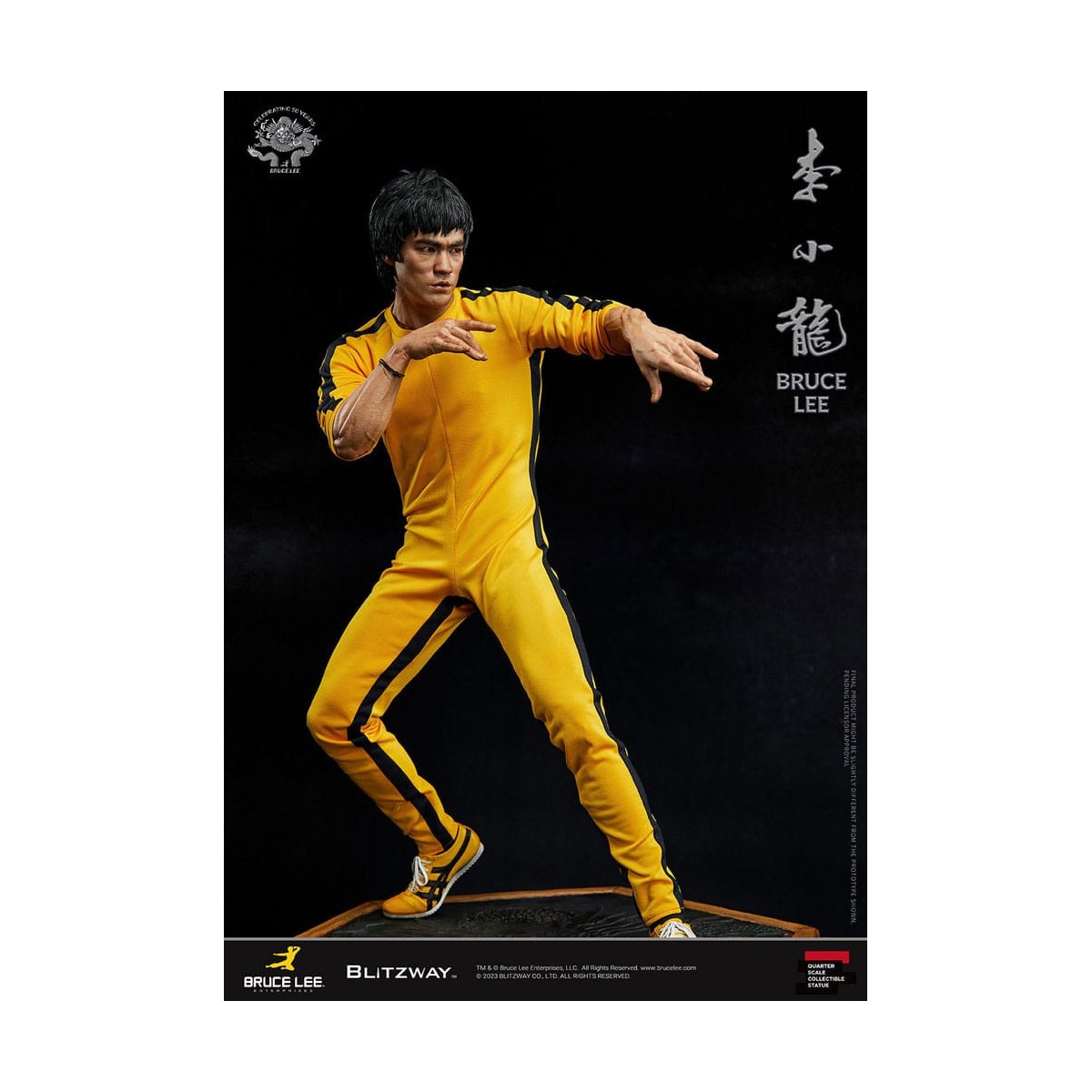 Blitzway - Estatuilla Bruce Lee 1/4 Homenaje 50 Aniversario - El Juego de la Muerte