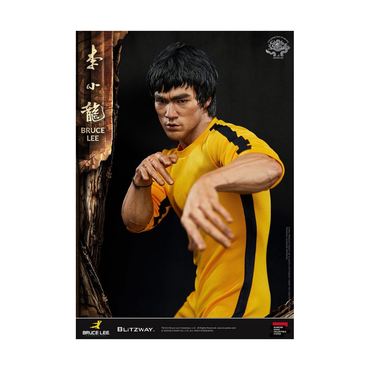 Blitzway - Estatuilla Bruce Lee 1/4 Homenaje 50 Aniversario - El Juego de la Muerte