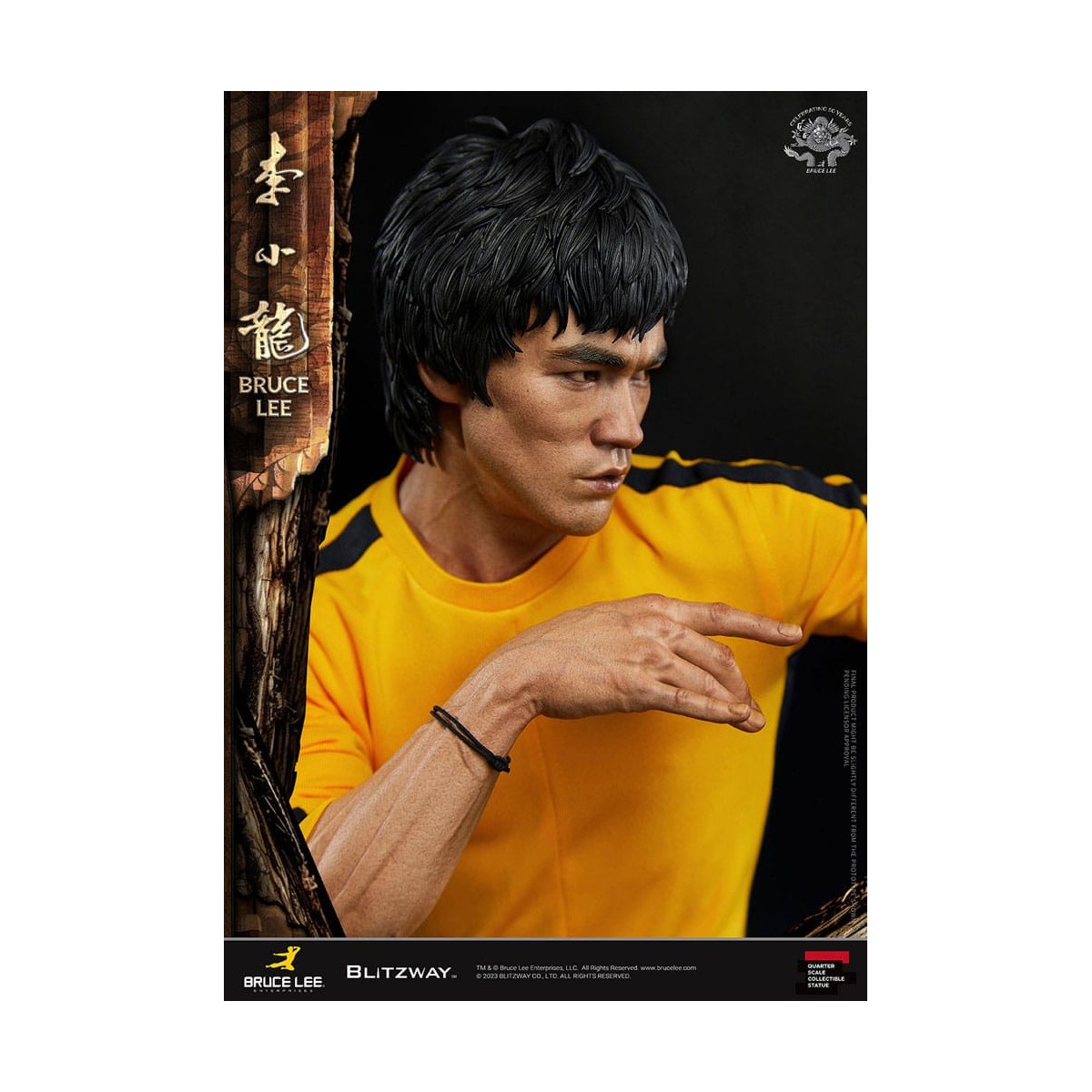 Blitzway - Estatuilla Bruce Lee 1/4 Homenaje 50 Aniversario - El Juego de la Muerte