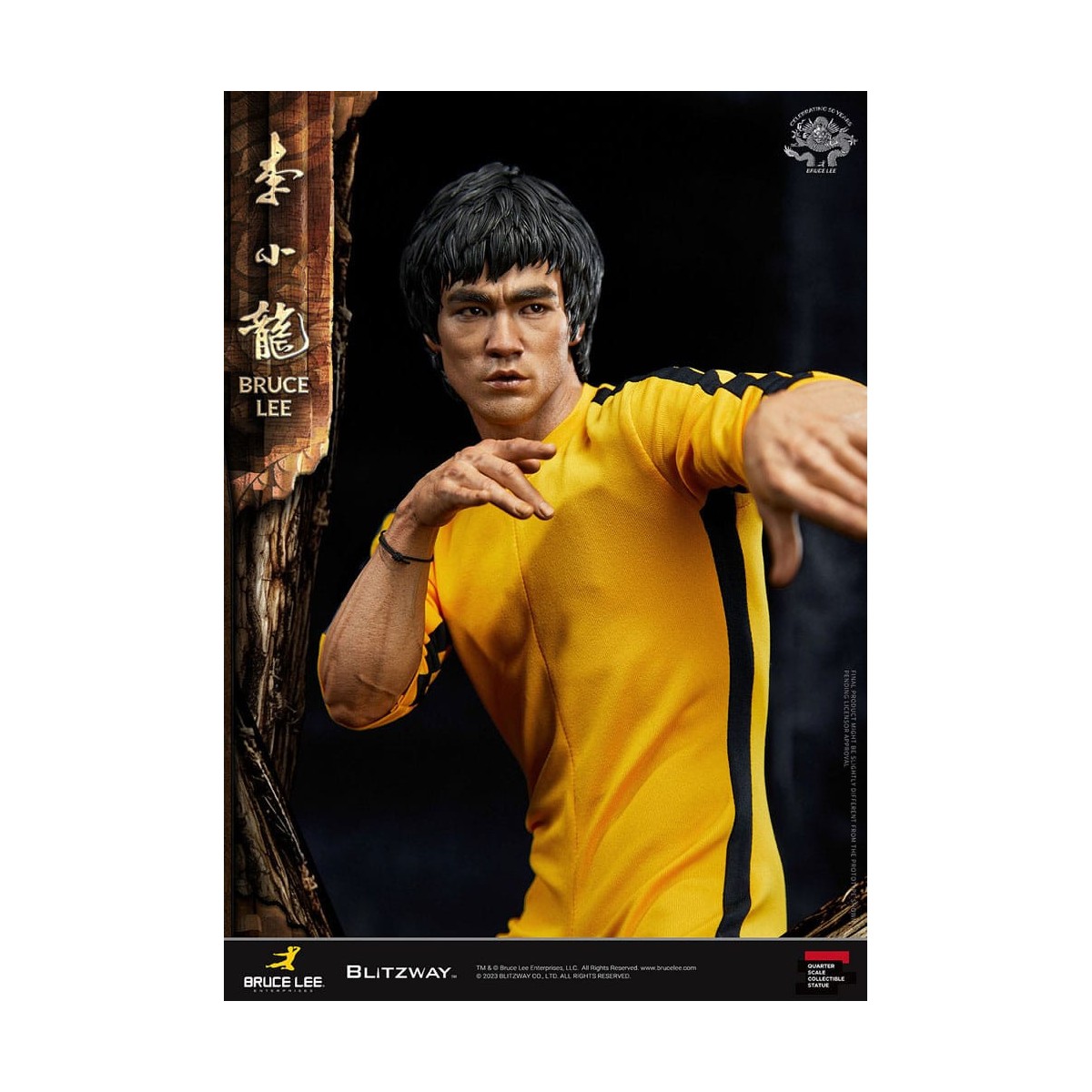 Blitzway - Estatuilla Bruce Lee 1/4 Homenaje 50 Aniversario - El Juego de la Muerte
