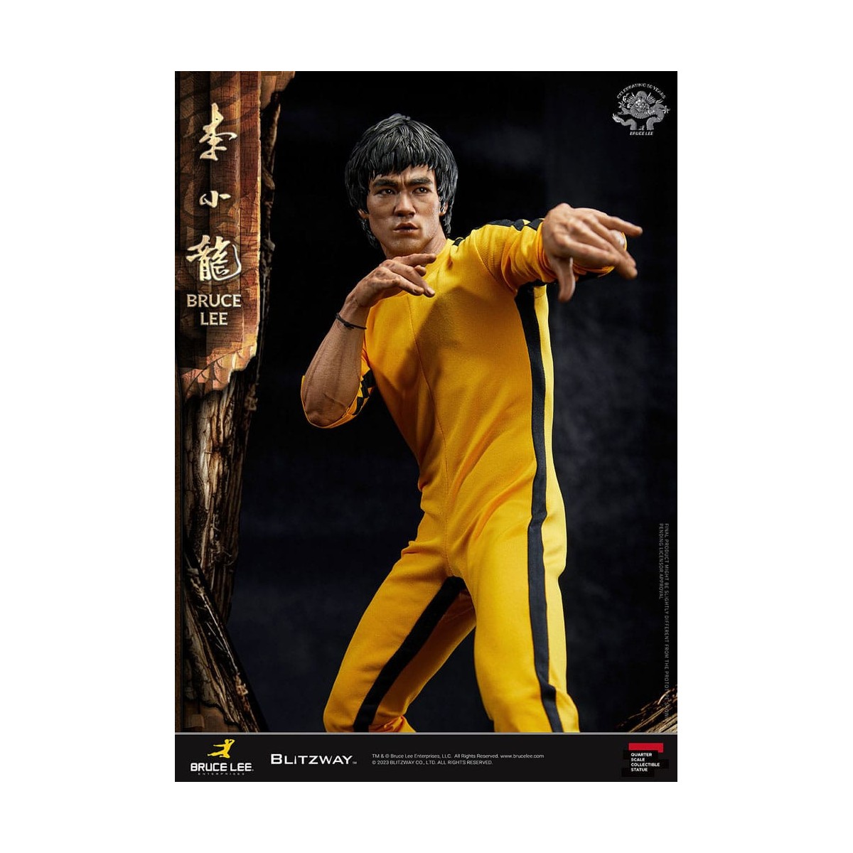 Blitzway - Estatuilla Bruce Lee 1/4 Homenaje 50 Aniversario - El Juego de la Muerte