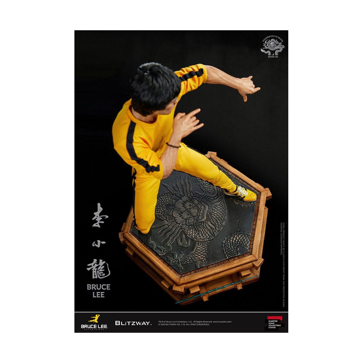Blitzway - Estatuilla Bruce Lee 1/4 Homenaje 50 Aniversario - El Juego de la Muerte