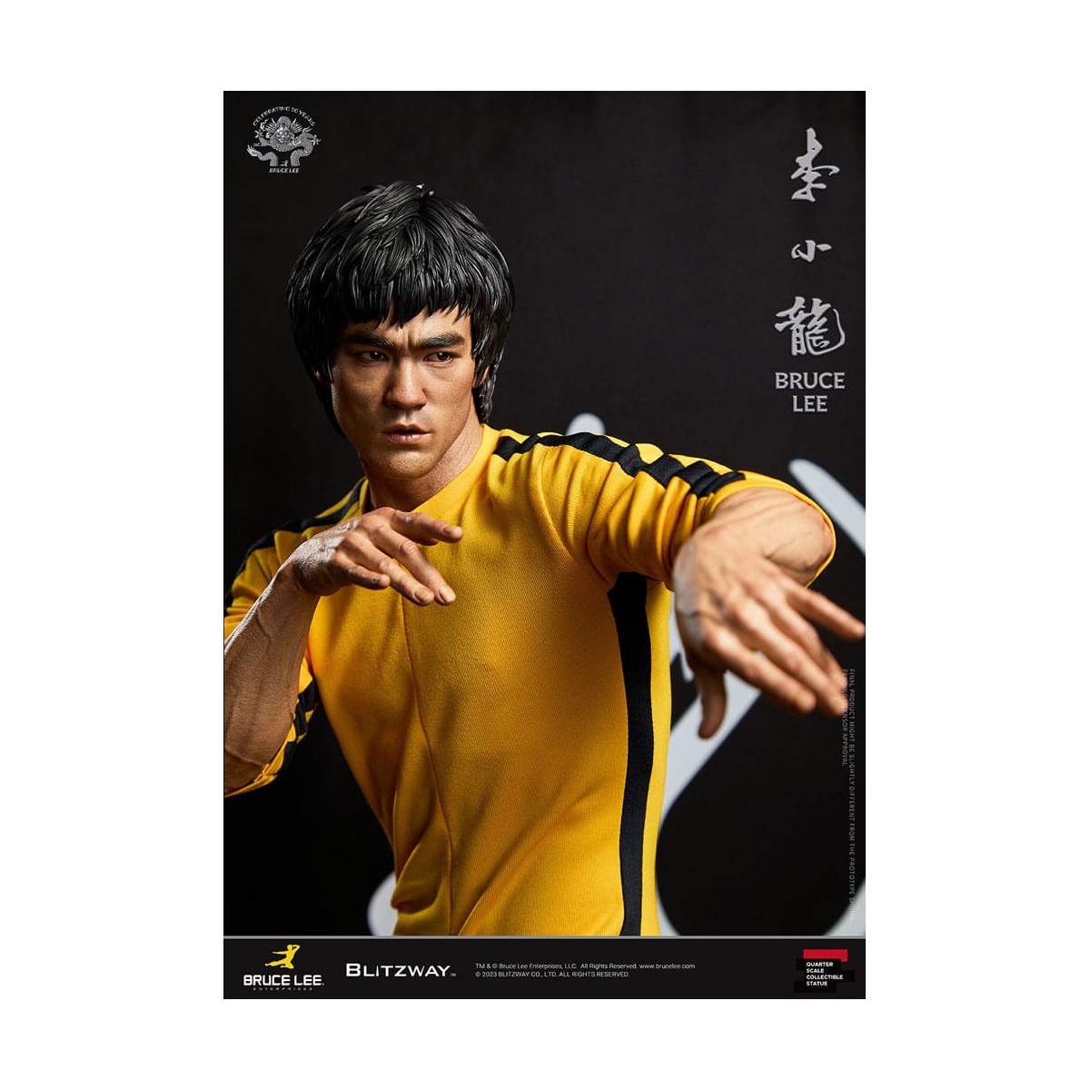 Blitzway - Estatuilla Bruce Lee 1/4 Homenaje 50 Aniversario - El Juego de la Muerte