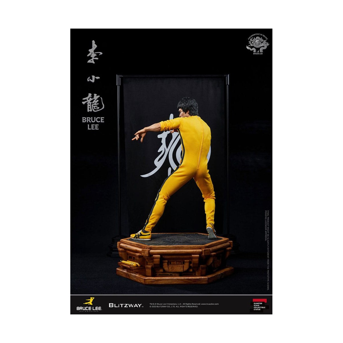 Blitzway - Estatuilla Bruce Lee 1/4 Homenaje 50 Aniversario - El Juego de la Muerte