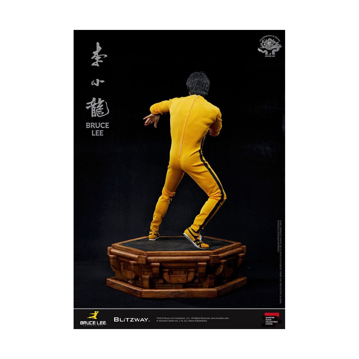 Blitzway - Estatuilla Bruce Lee 1/4 Homenaje 50 Aniversario - El Juego de la Muerte