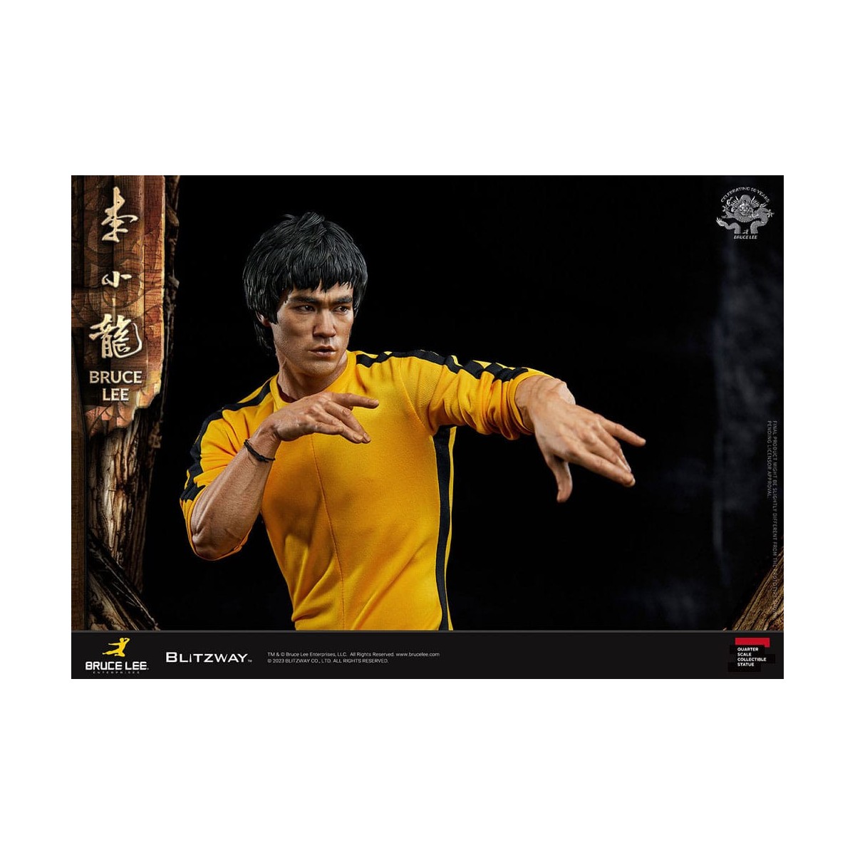 Blitzway - Estatuilla Bruce Lee 1/4 Homenaje 50 Aniversario - El Juego de la Muerte