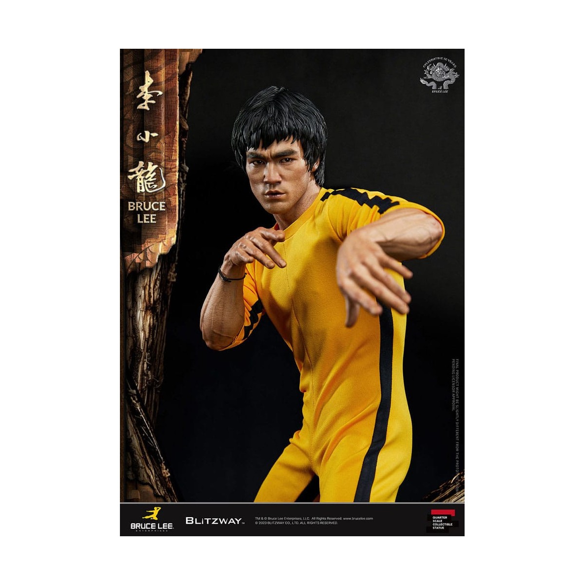 Blitzway - Estatuilla Bruce Lee 1/4 Homenaje 50 Aniversario - El Juego de la Muerte