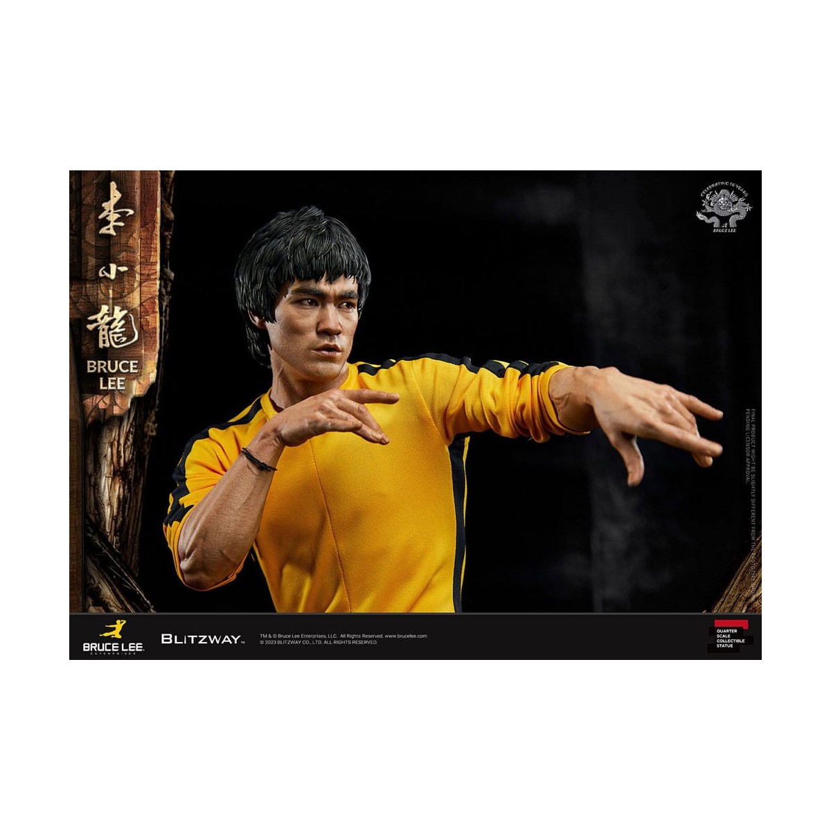 Blitzway - Estatuilla Bruce Lee 1/4 Homenaje 50 Aniversario - El Juego de la Muerte
