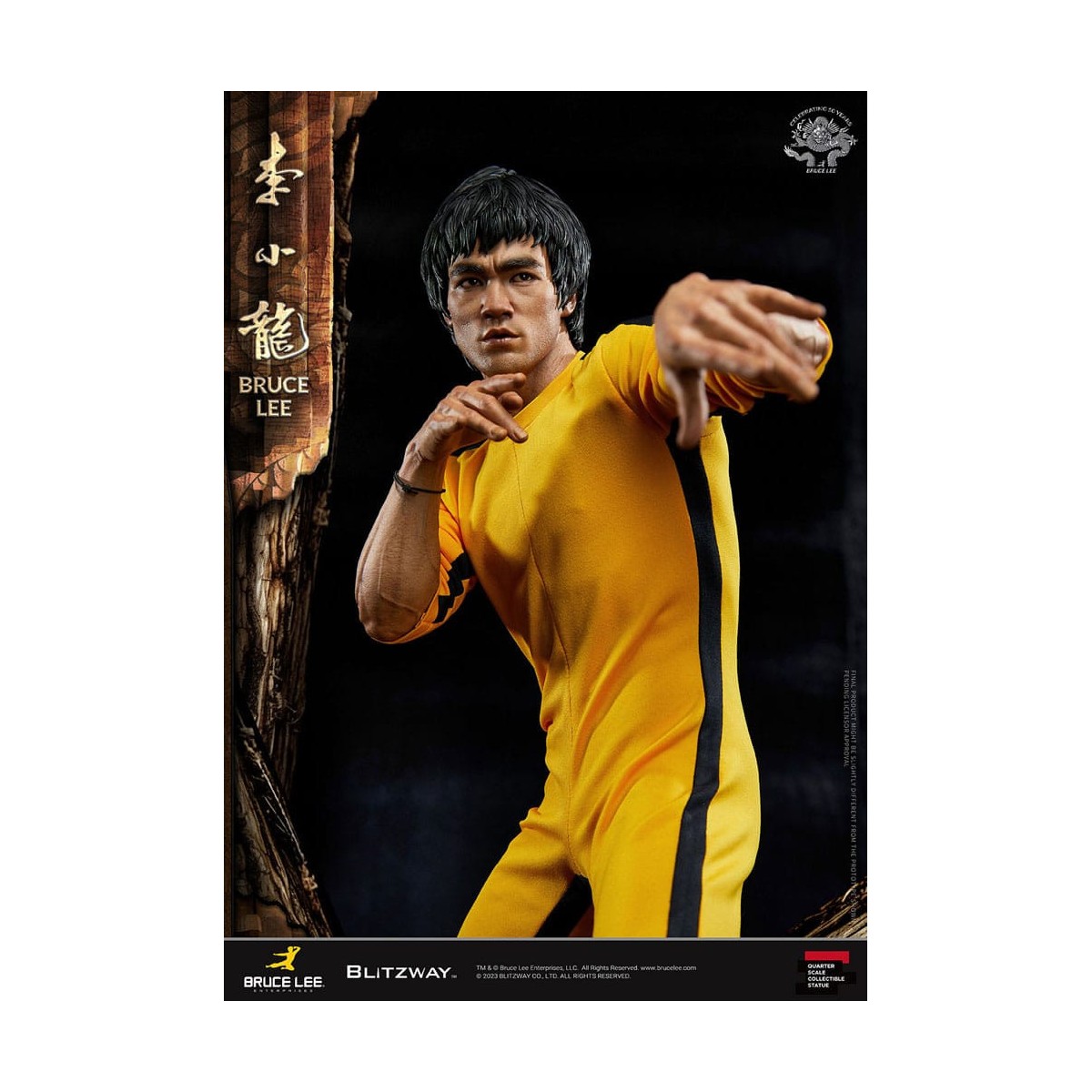Blitzway - Estatuilla Bruce Lee 1/4 Homenaje 50 Aniversario - El Juego de la Muerte