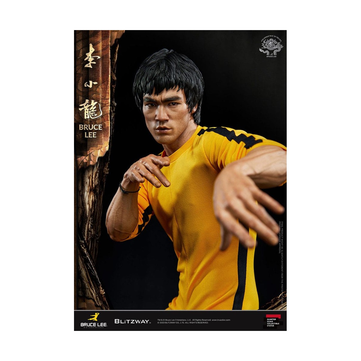 Blitzway - Estatuilla Bruce Lee 1/4 Homenaje 50 Aniversario - El Juego de la Muerte