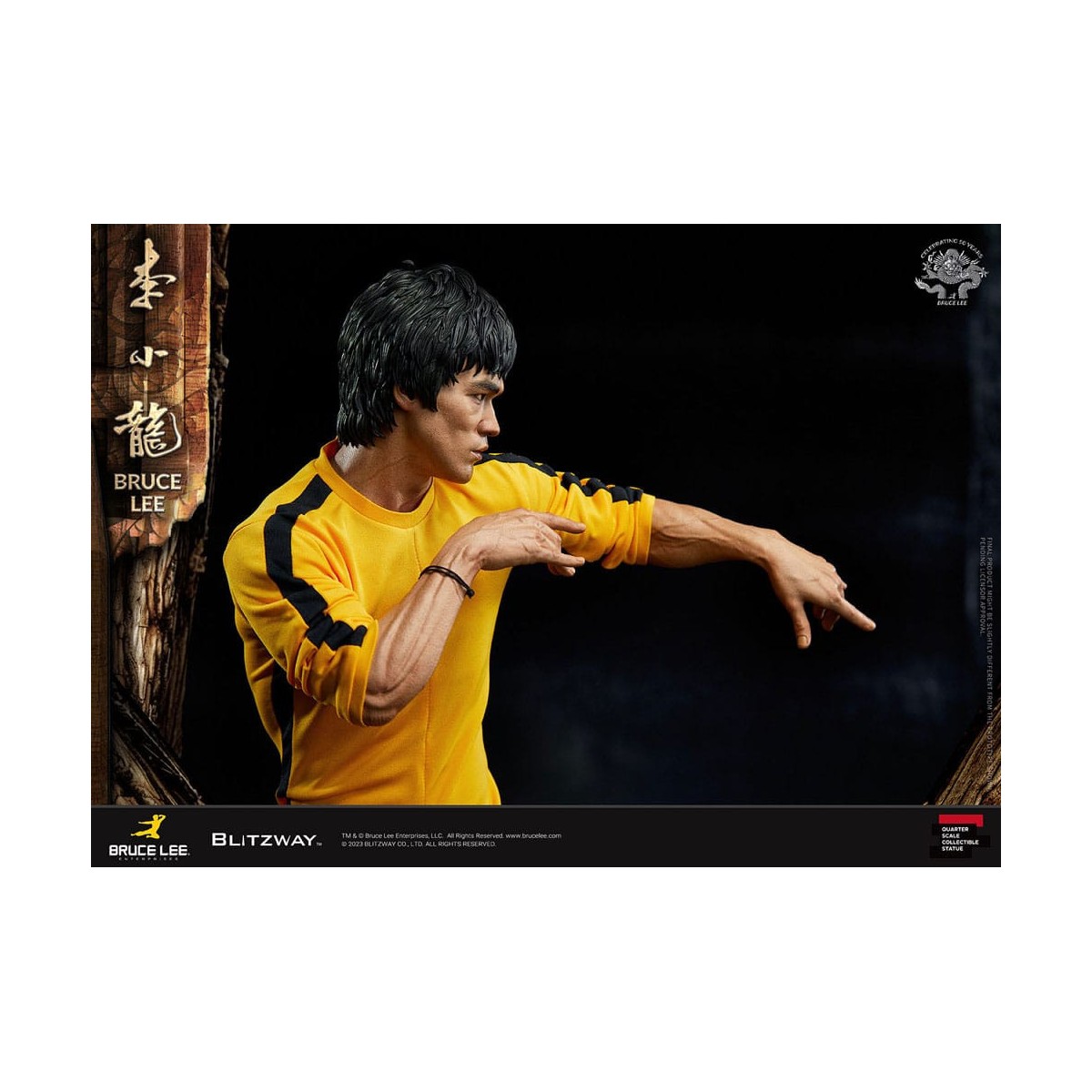 Blitzway - Estatuilla Bruce Lee 1/4 Homenaje 50 Aniversario - El Juego de la Muerte