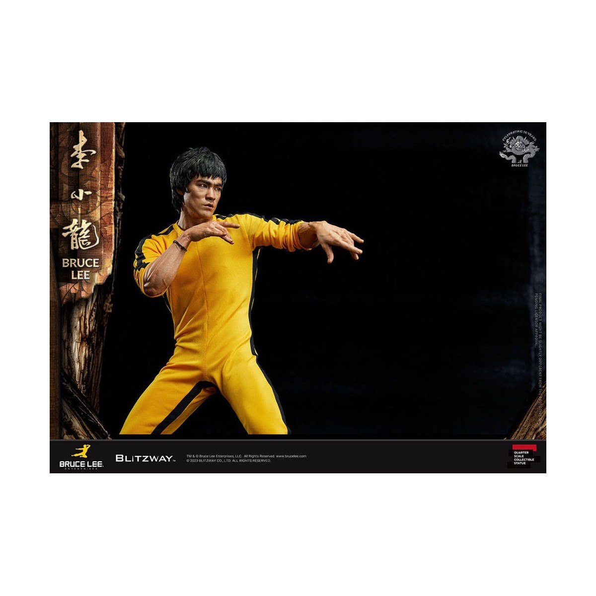 Blitzway - Estatuilla Bruce Lee 1/4 Homenaje 50 Aniversario - El Juego de la Muerte