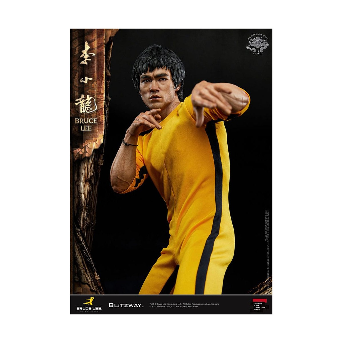 Blitzway - Estatuilla Bruce Lee 1/4 Homenaje 50 Aniversario - El Juego de la Muerte