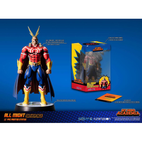 First 4 Figures - My Hero Academia - All Might Silver Age Standard Edition Estatua de PVC