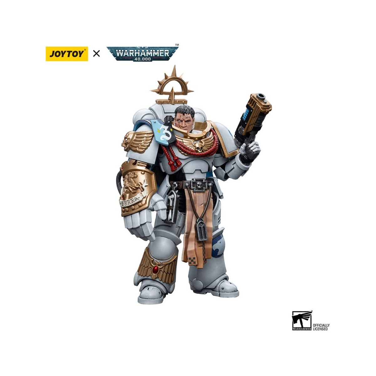 JoyToy Marines Espaciales - Cónsules Blancos - Capitán Messinius 1/18 - Warhammer 40K