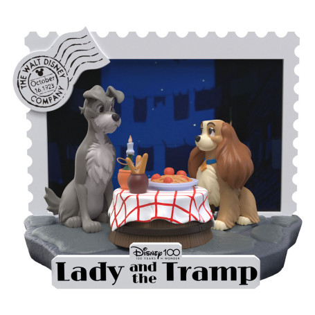 Beast Kingdom Disney - D-Stage PVC Diorama La Bella y el Vagabundo - Disney 100 Años de Maravilla