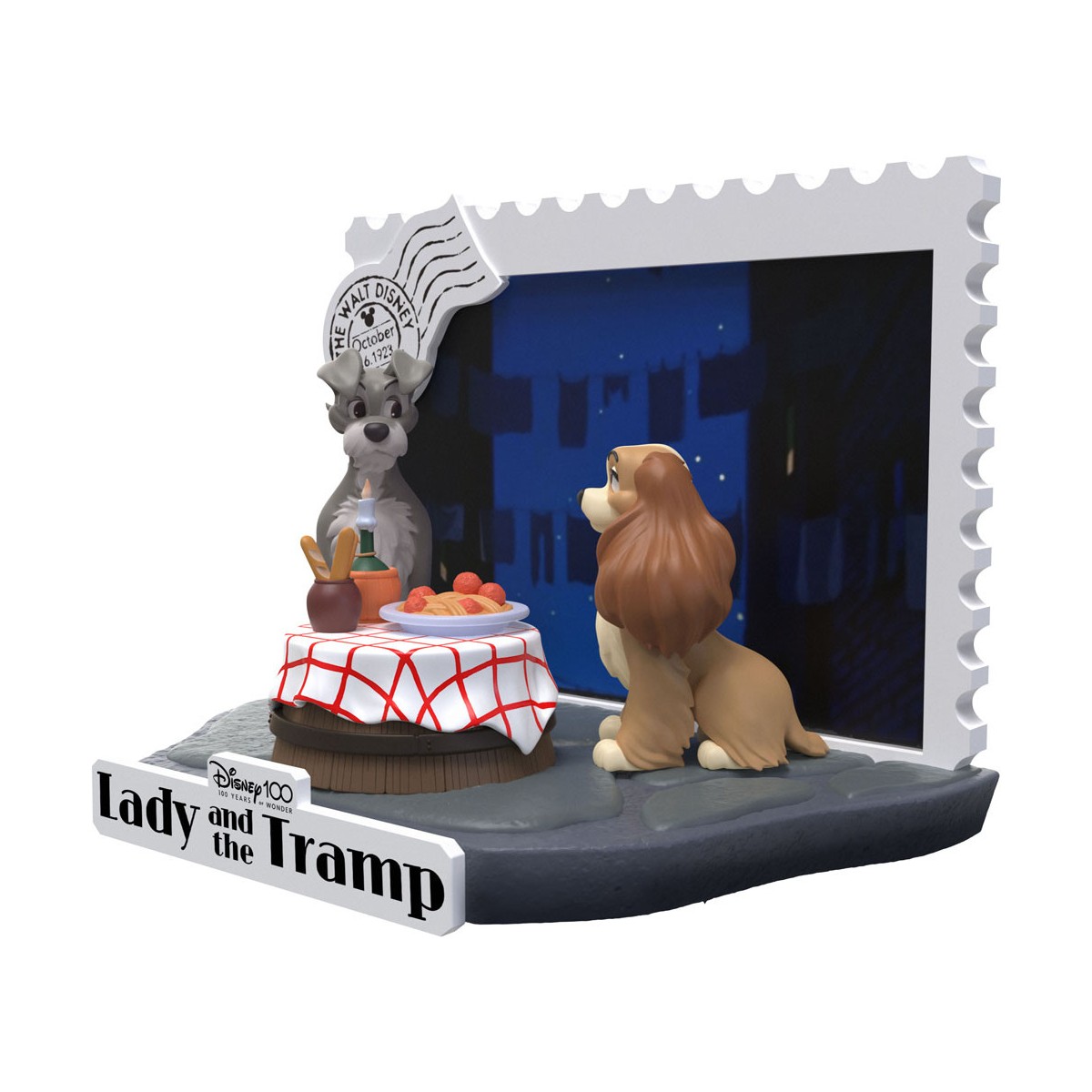 Beast Kingdom Disney - D-Stage PVC Diorama La Bella y el Vagabundo - Disney 100 Años de Maravilla