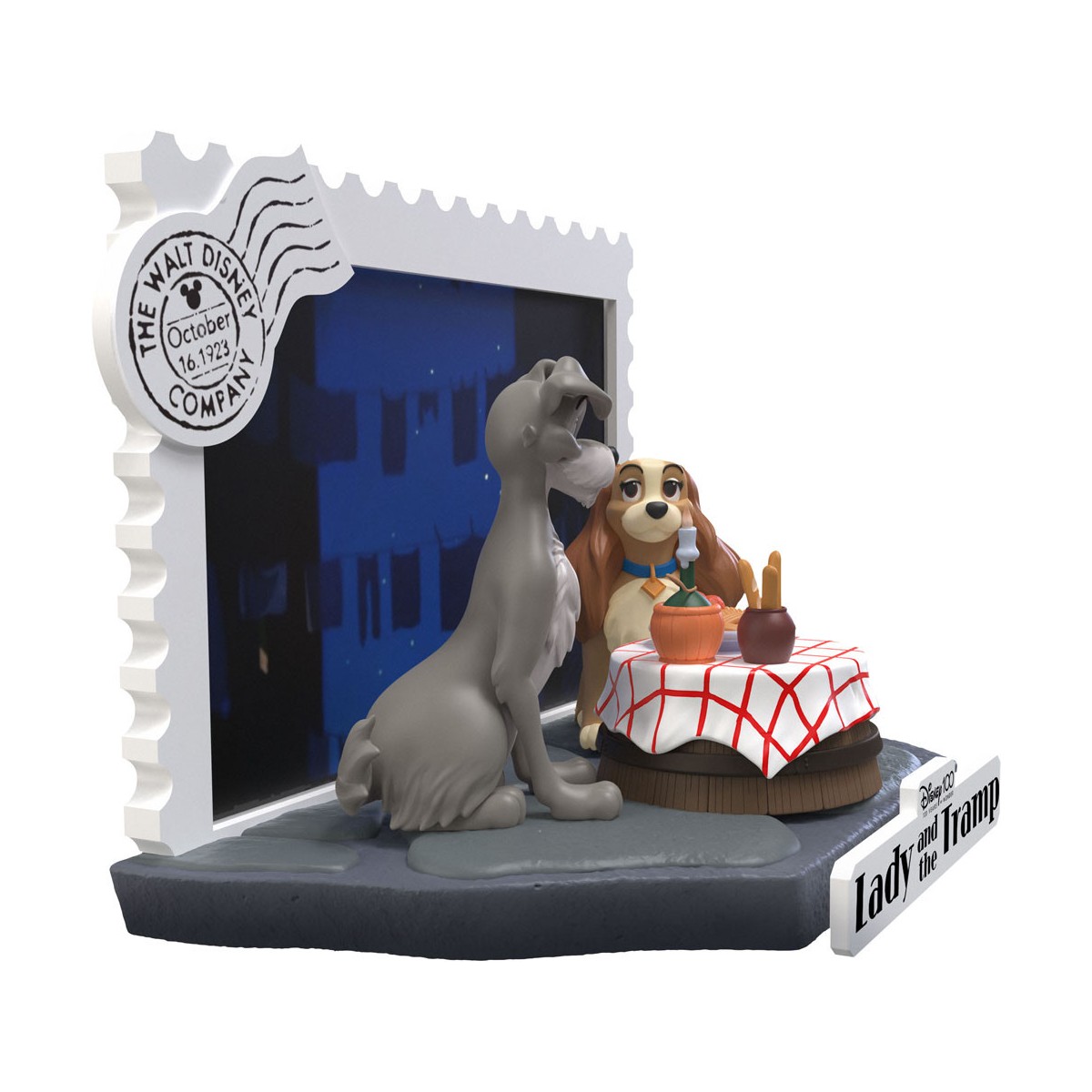 Beast Kingdom Disney - D-Stage PVC Diorama La Bella y el Vagabundo - Disney 100 Años de Maravilla