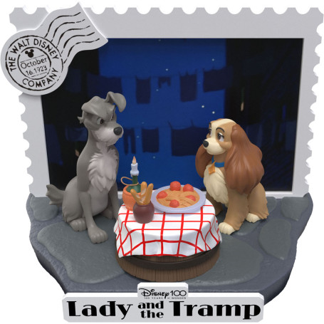Beast Kingdom Disney - D-Stage PVC Diorama La Bella y el Vagabundo - Disney 100 Años de Maravilla