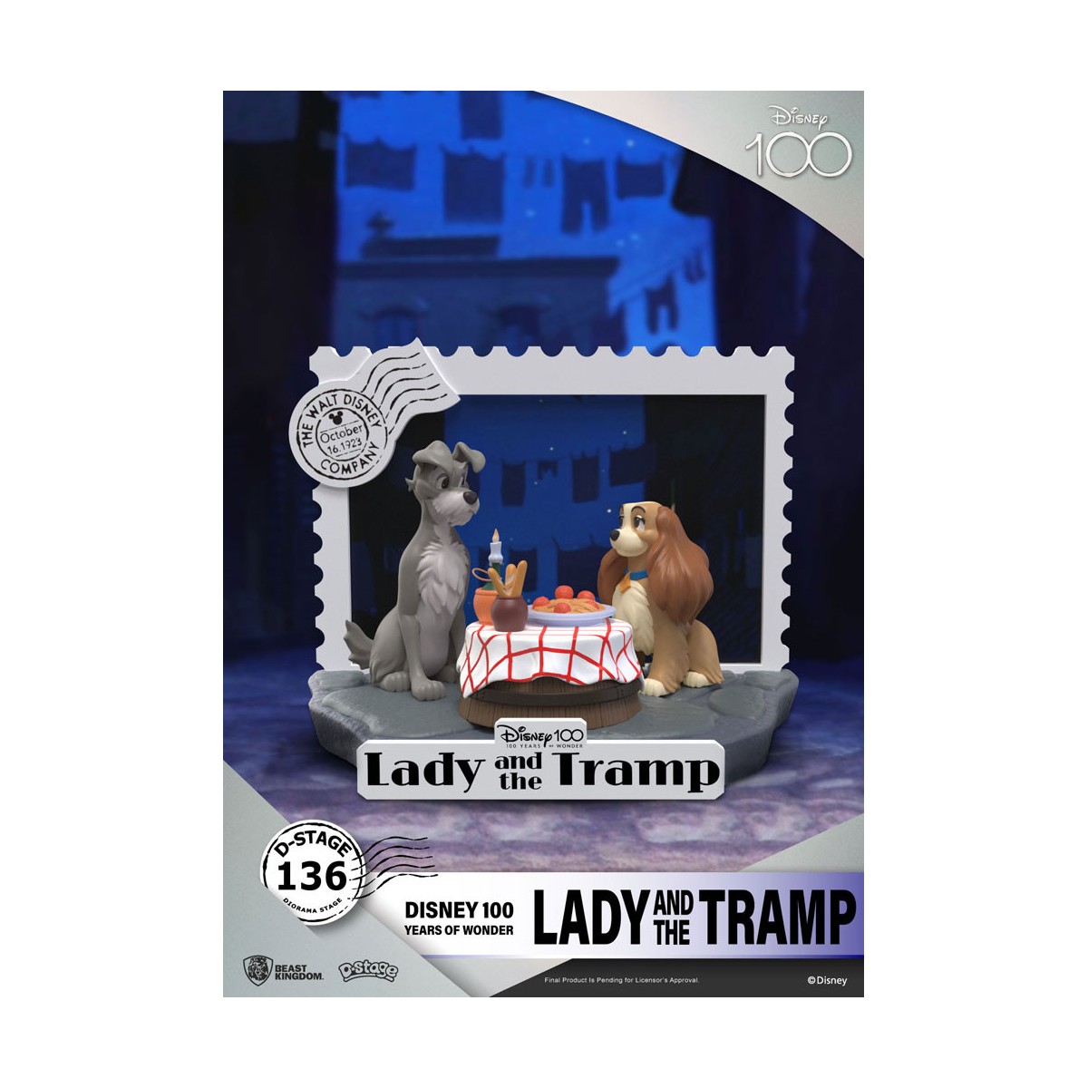 Beast Kingdom Disney - D-Stage PVC Diorama La Bella y el Vagabundo - Disney 100 Años de Maravilla
