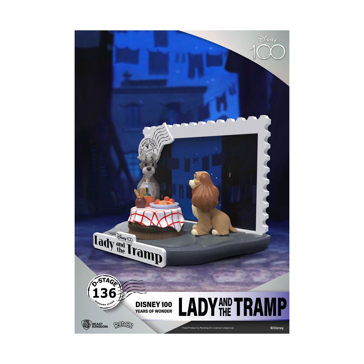 Beast Kingdom Disney - D-Stage PVC Diorama La Bella y el Vagabundo - Disney 100 Años de Maravilla