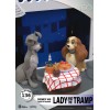 Beast Kingdom Disney - D-Stage PVC Diorama La Bella y el Vagabundo - Disney 100 Años de Maravilla