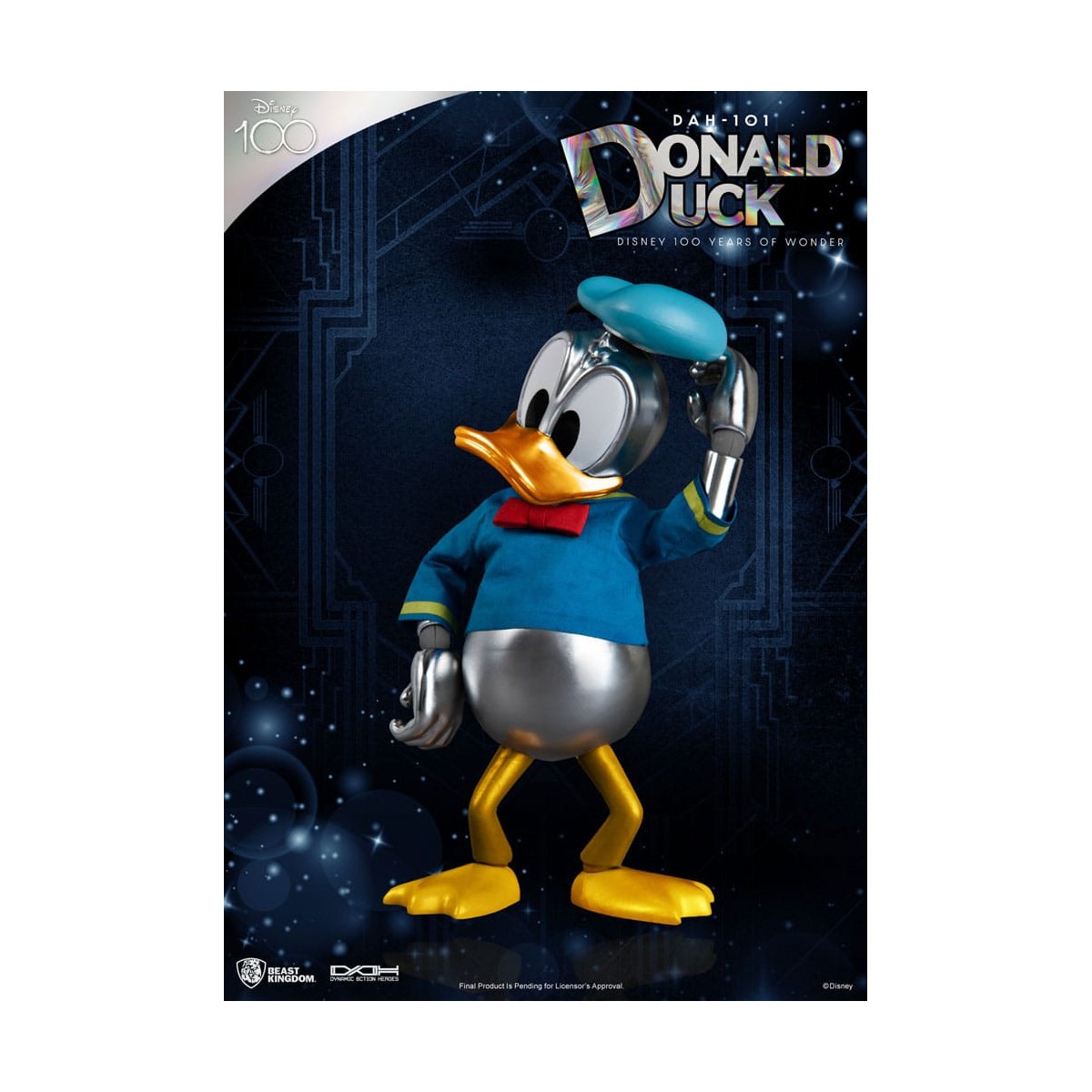 Beast Kingdom Disney 100 Años de Maravilla - Pato Donald - Héroes de Acción Dinámica 1/9 - D100
