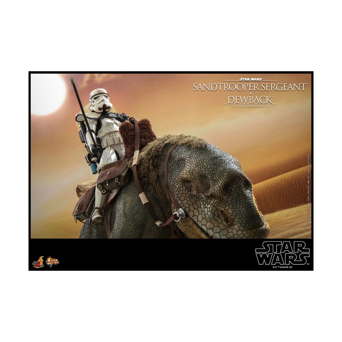 Hot Toys Star Wars - Pack 2 figuras 1/6 Sandtrooper Sargento y Dewback - Episodio IV