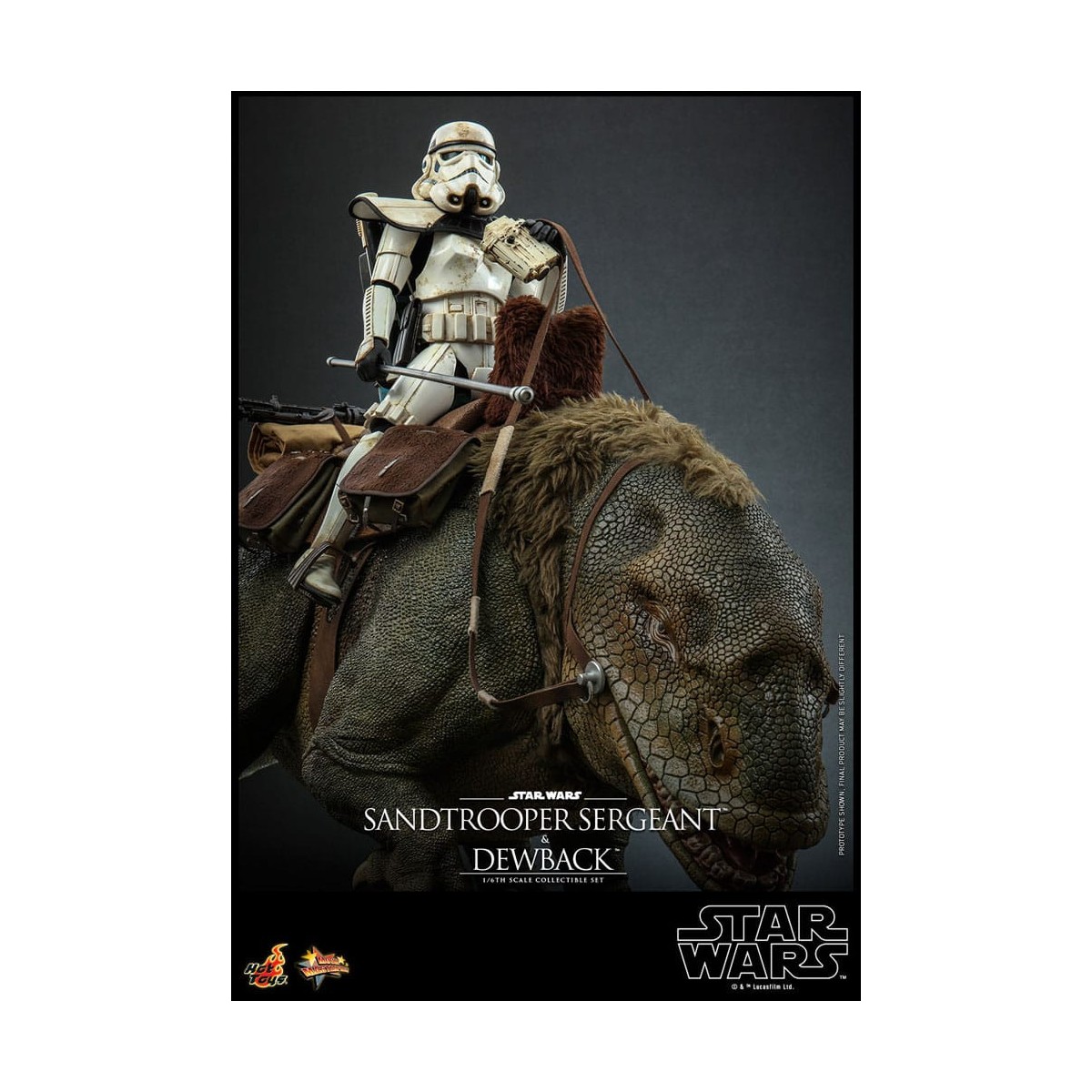 Hot Toys Star Wars - Pack 2 figuras 1/6 Sandtrooper Sargento y Dewback - Episodio IV