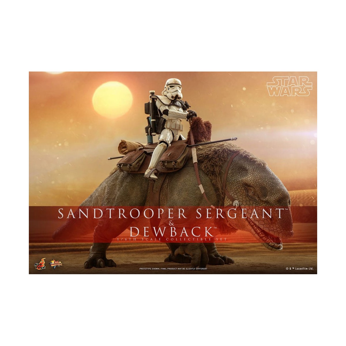 Hot Toys Star Wars - Pack 2 figuras 1/6 Sandtrooper Sargento y Dewback - Episodio IV