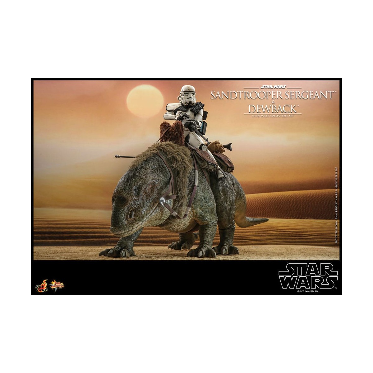 Hot Toys Star Wars - Pack 2 figuras 1/6 Sandtrooper Sargento y Dewback - Episodio IV