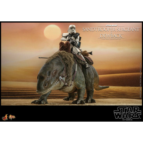 Hot Toys Star Wars - Pack 2 figuras 1/6 Sandtrooper Sargento y Dewback - Episodio IV