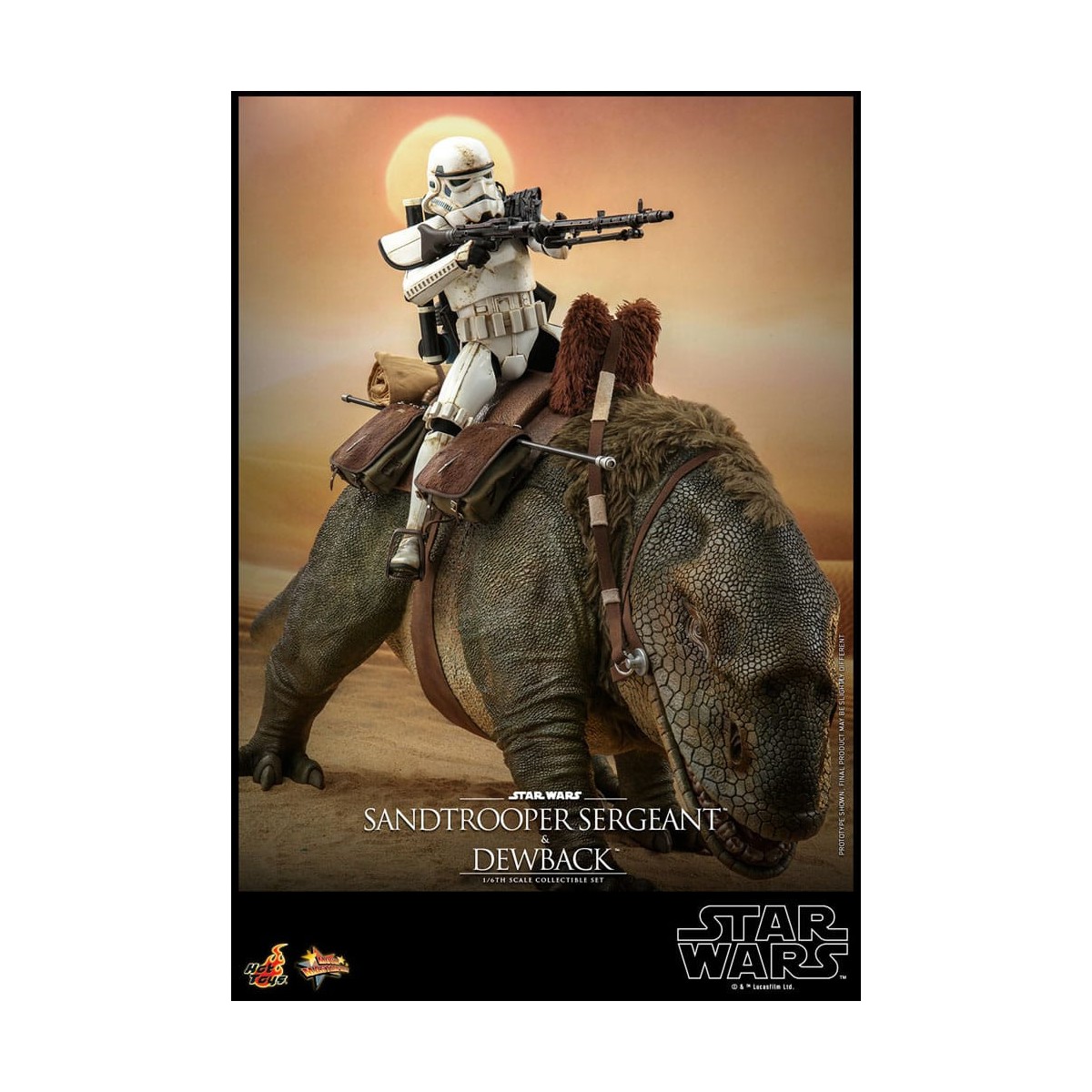 Hot Toys Star Wars - Pack 2 figuras 1/6 Sandtrooper Sargento y Dewback - Episodio IV