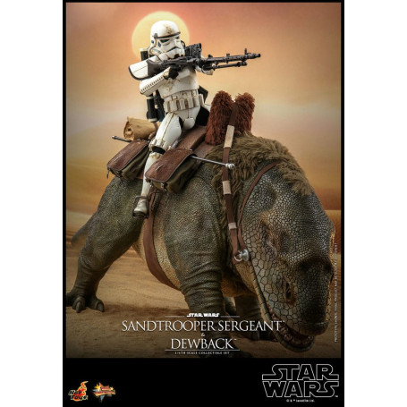Hot Toys Star Wars - Pack 2 figuras 1/6 Sandtrooper Sargento y Dewback - Episodio IV