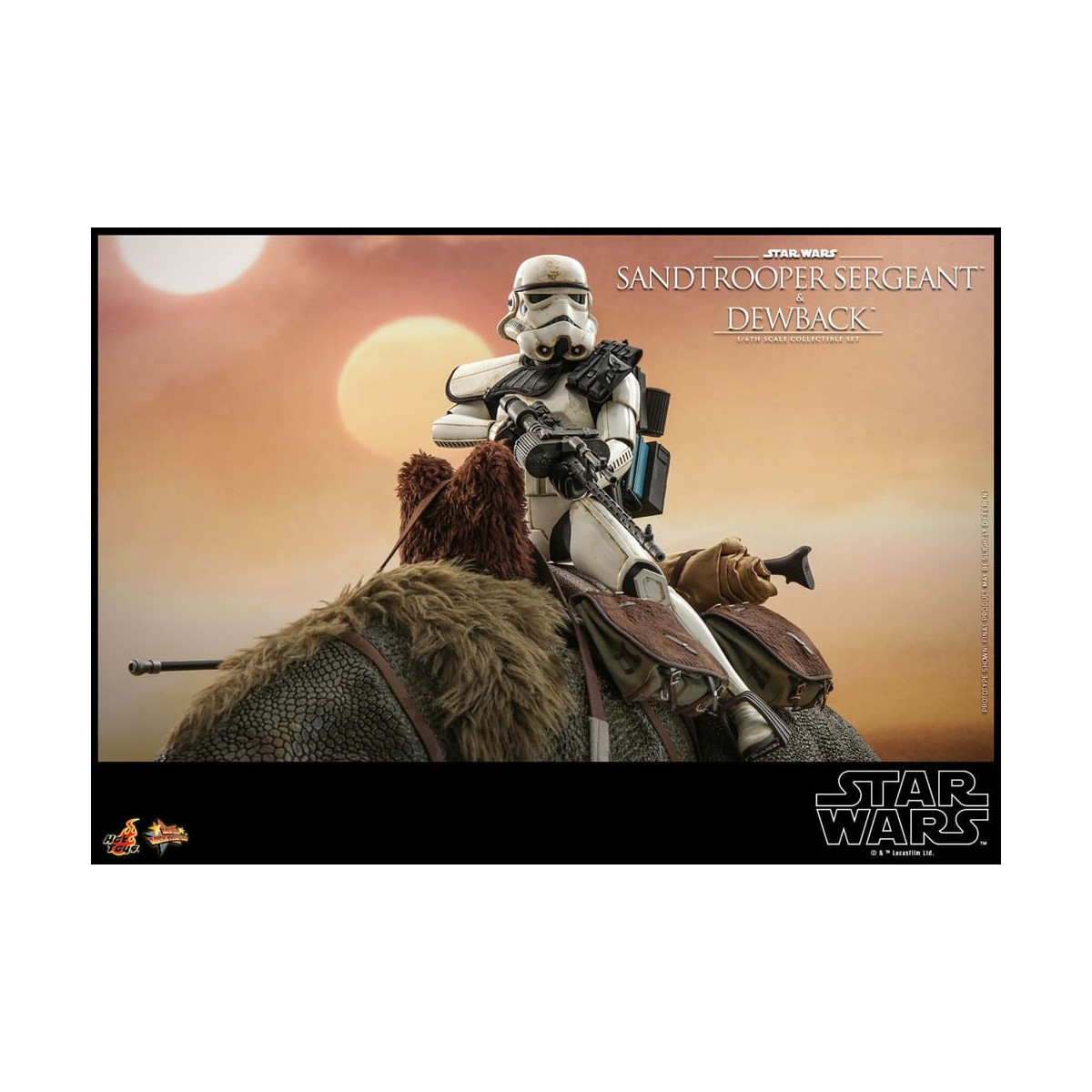 Hot Toys Star Wars - Pack 2 figuras 1/6 Sandtrooper Sargento y Dewback - Episodio IV