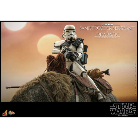 Hot Toys Star Wars - Pack 2 figuras 1/6 Sandtrooper Sargento y Dewback - Episodio IV