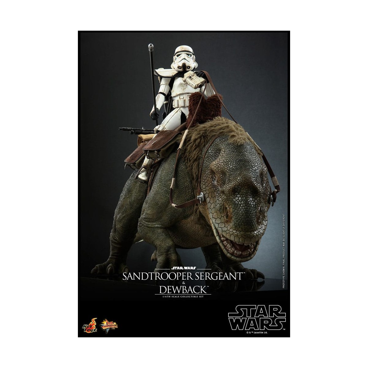 Hot Toys Star Wars - Pack 2 figuras 1/6 Sandtrooper Sargento y Dewback - Episodio IV