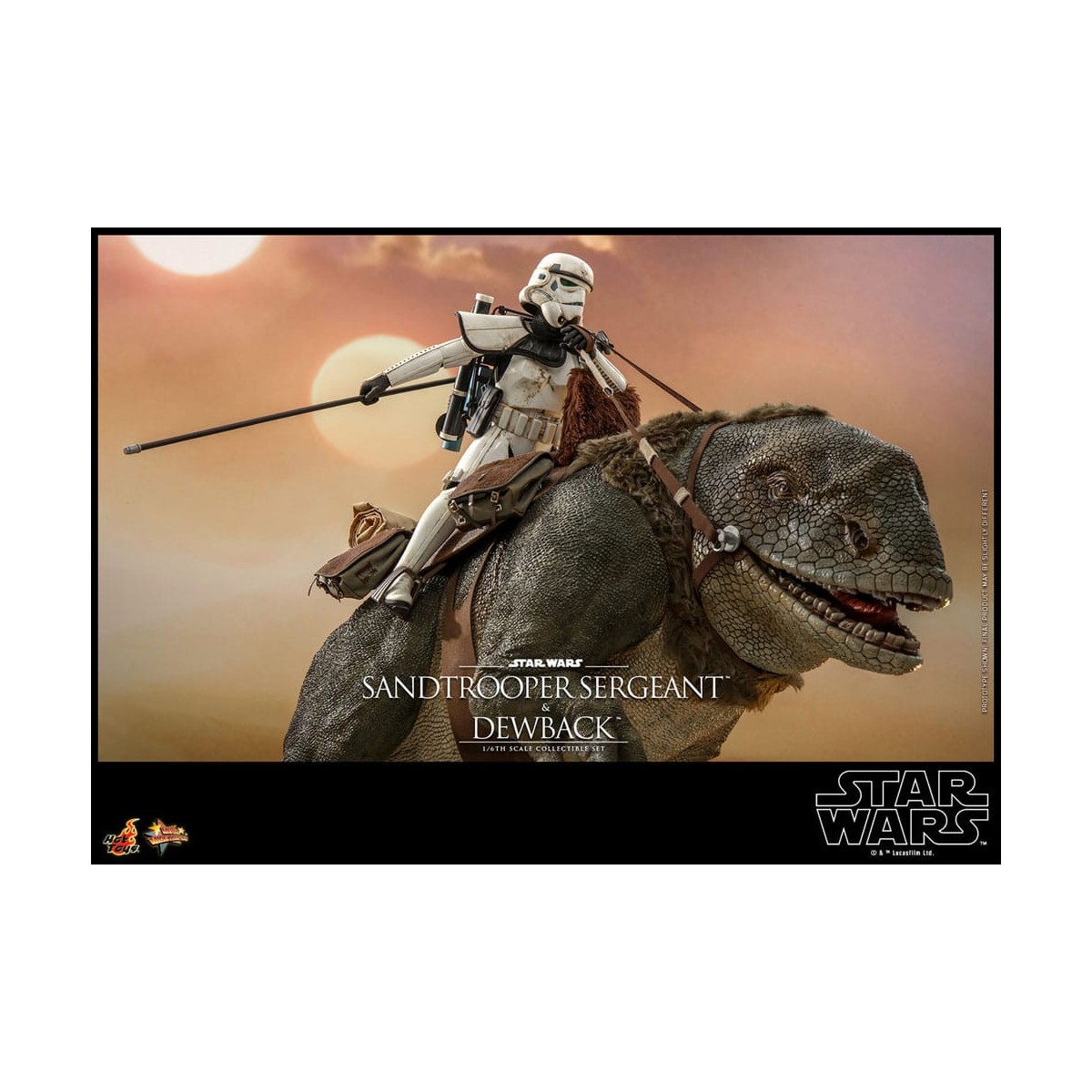 Hot Toys Star Wars - Pack 2 figuras 1/6 Sandtrooper Sargento y Dewback - Episodio IV